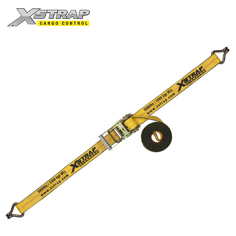 61700-2 Inch standard handle ratchet straps with J hooks
