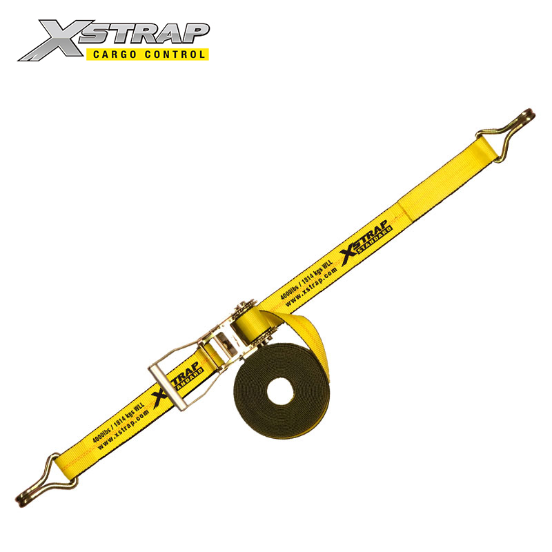 61710-2 Inch long wide ratchet straps with wire hooks