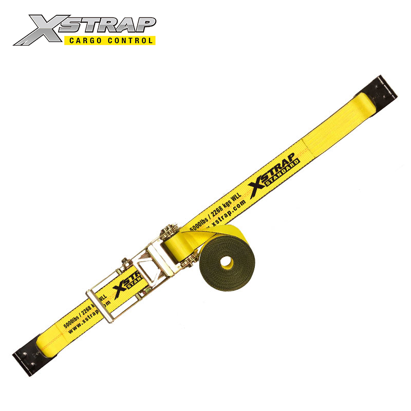 61713-3 Inch ratchet straps with flat hooks