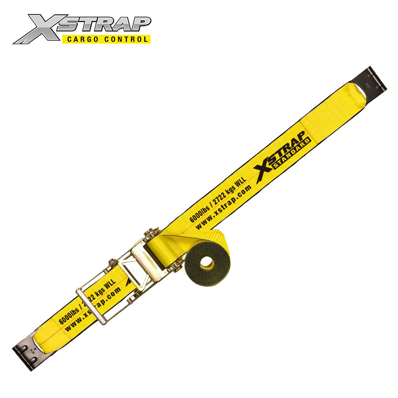 61718-4 Inch ratchet straps with flat hooks