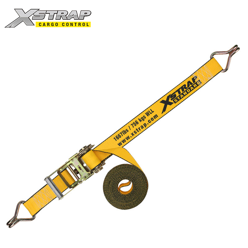 61733-2 Inch standard handle ratchet straps with J hooks