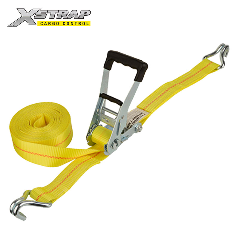 61613--2 Inch ratchet straps with double J hooks