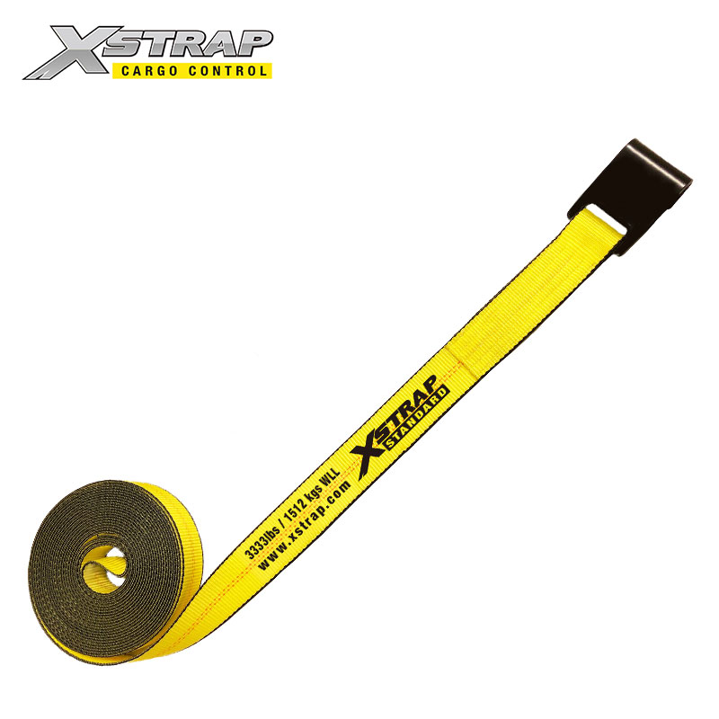 61860-Standard 2 inch winch straps with flat hooks