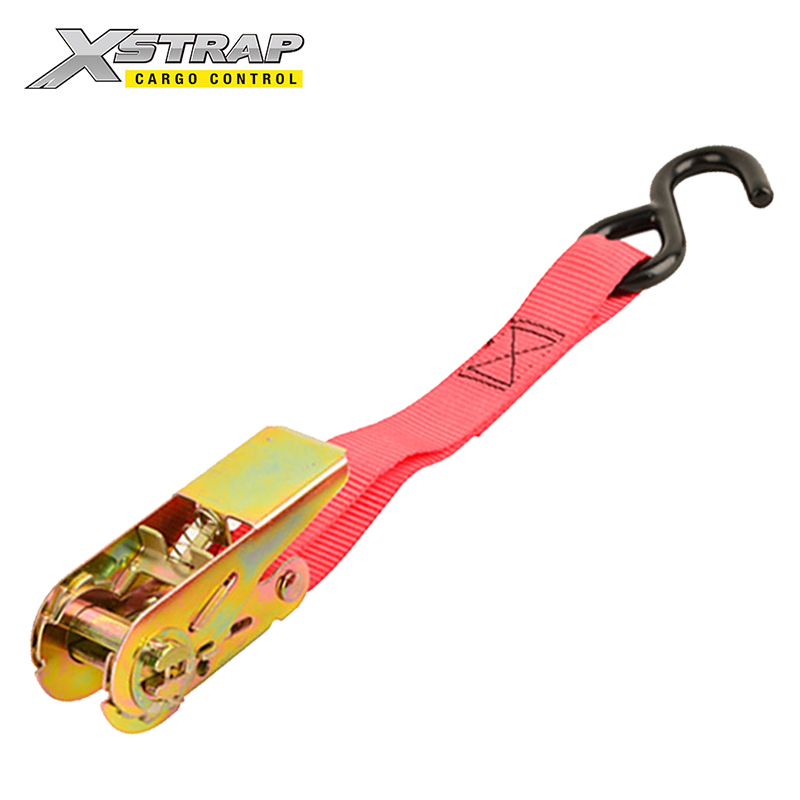61021-1 Inch ratchet tie down straps with S hooks