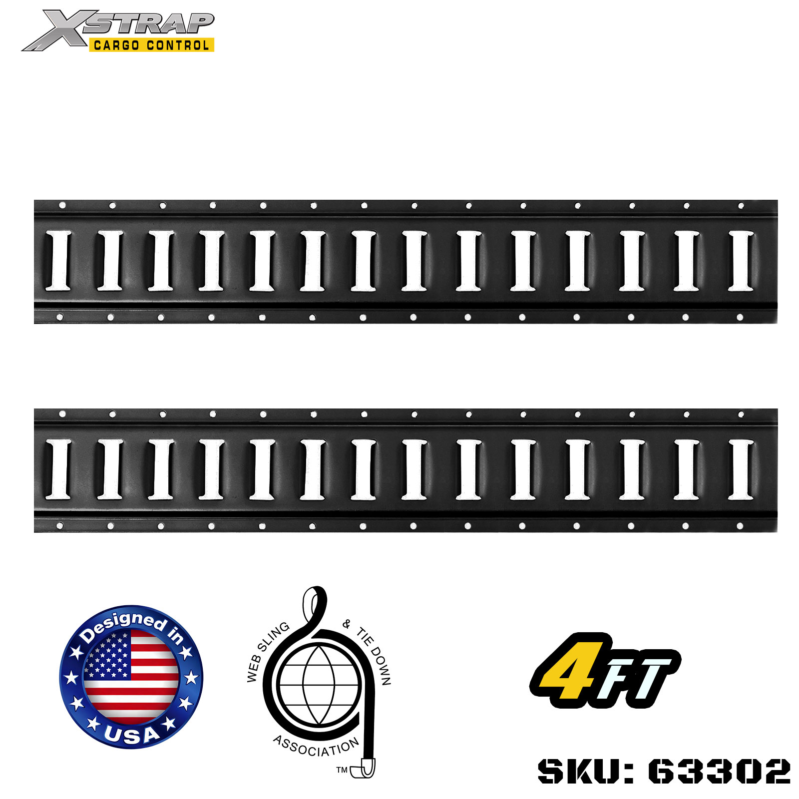 Xstrap 63302 4' Series E Logistic Track-Made with high grade 12-gauge steel 6000LBS