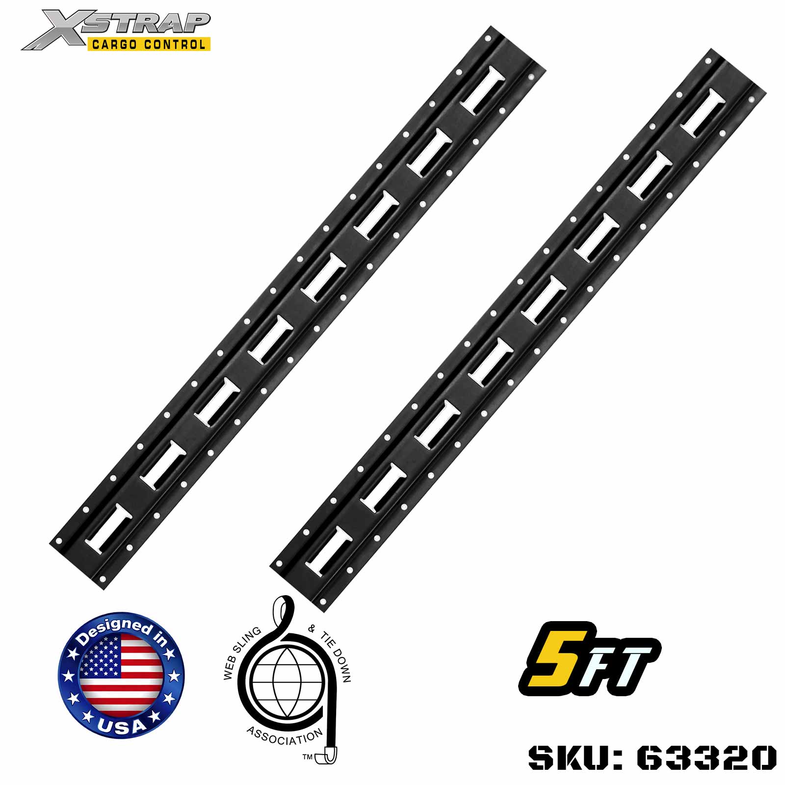 Xstrap 63320 5' Series E Logistic Track-Made with high grade 12-gauge steel 6000LBS