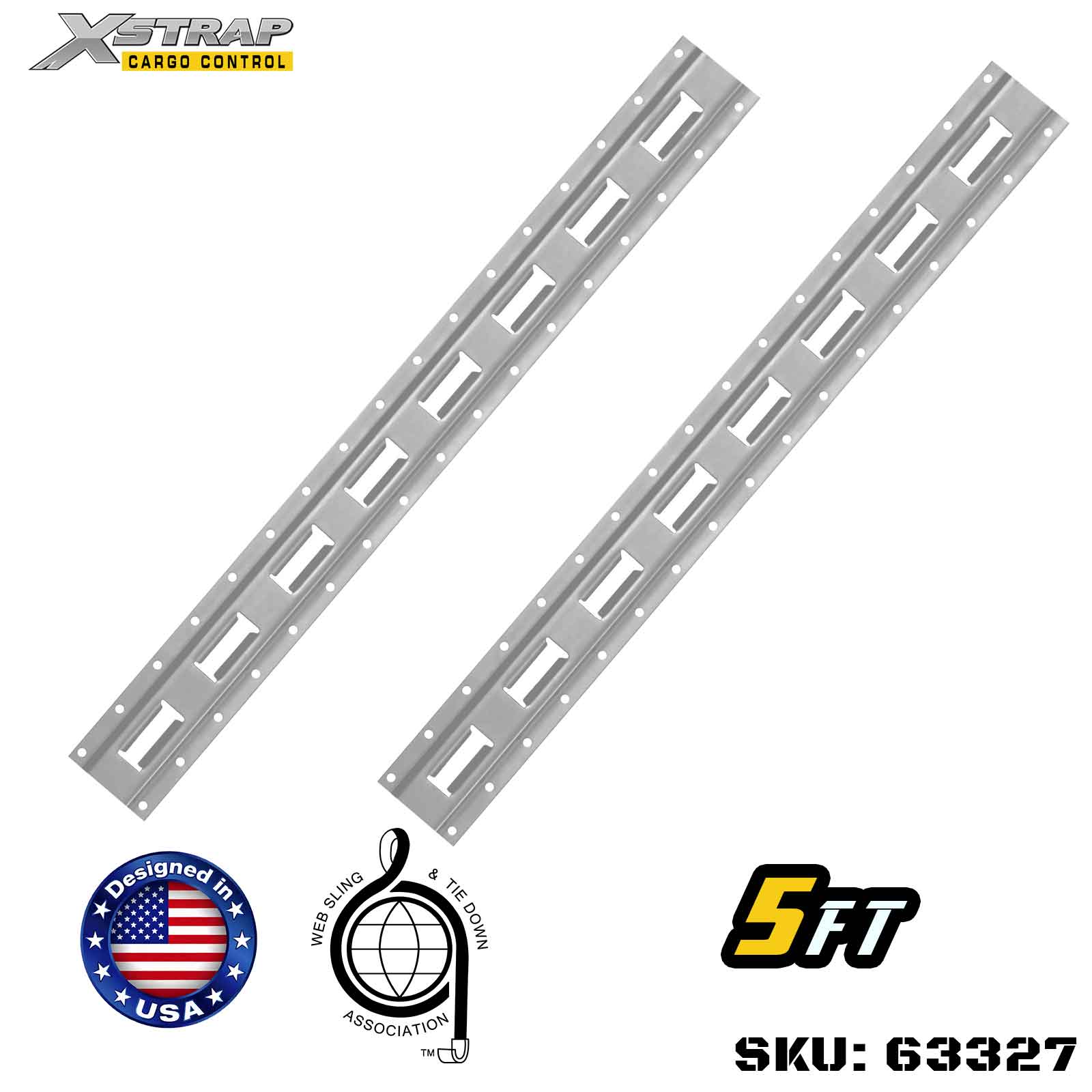 Xstrap 63327 5' Series E Logistic Track-Made with high grade 12-gauge steel 6000LBS