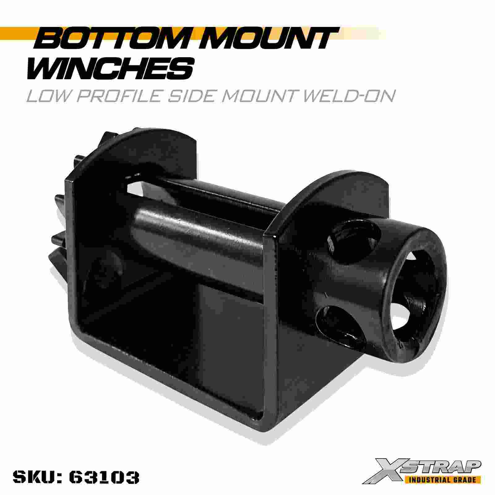 Xstrap 63103 Bottom Mount Low Profile Side-Mount Weld-On Tie Down Winch Break Strength 16,500 lbs