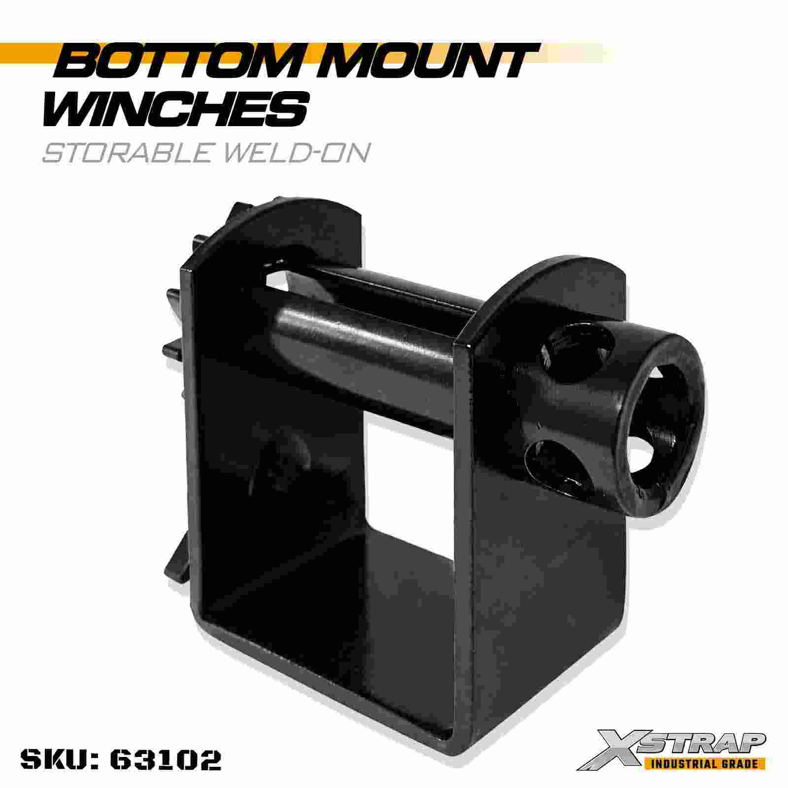 Xstrap 63102 Bottom Mount Storable Weld-On Tie Down Winch Break Strength 16,500 lbs 