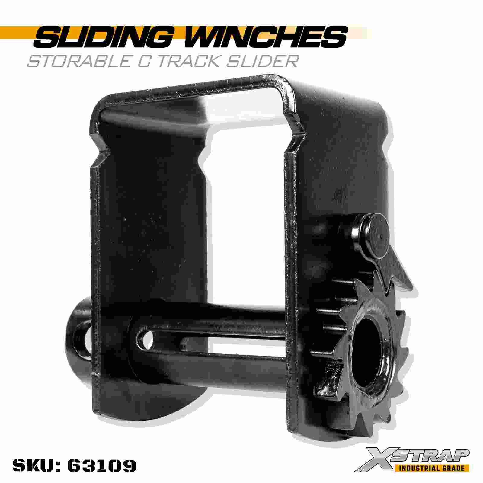 Xstrap 63109 Sliding Winch Storable C-Track Slider Fits Straps Up to 4