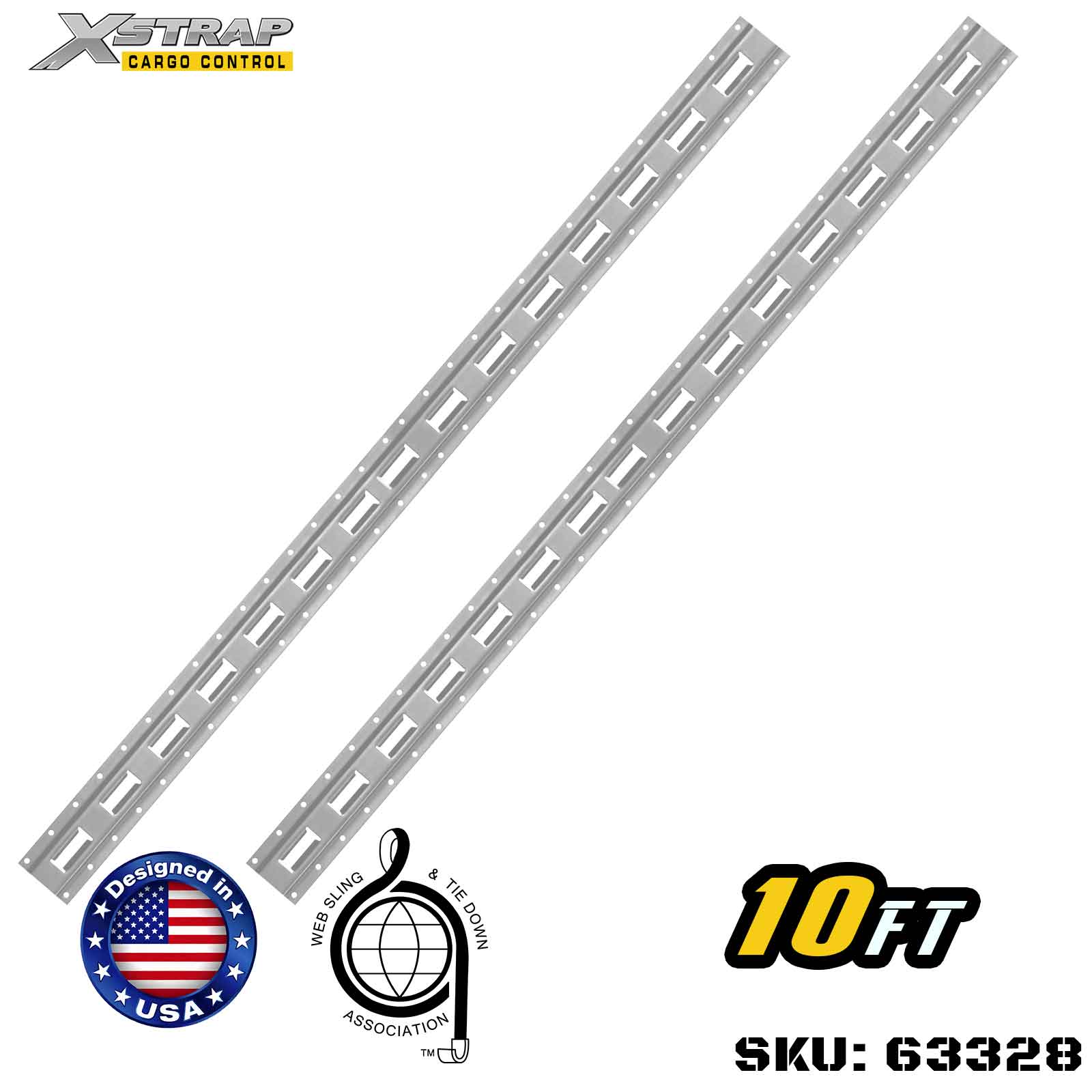 Xstrap 63328 10' Series E Logistic Track-Made with high grade 12-gauge steel 6000LBS