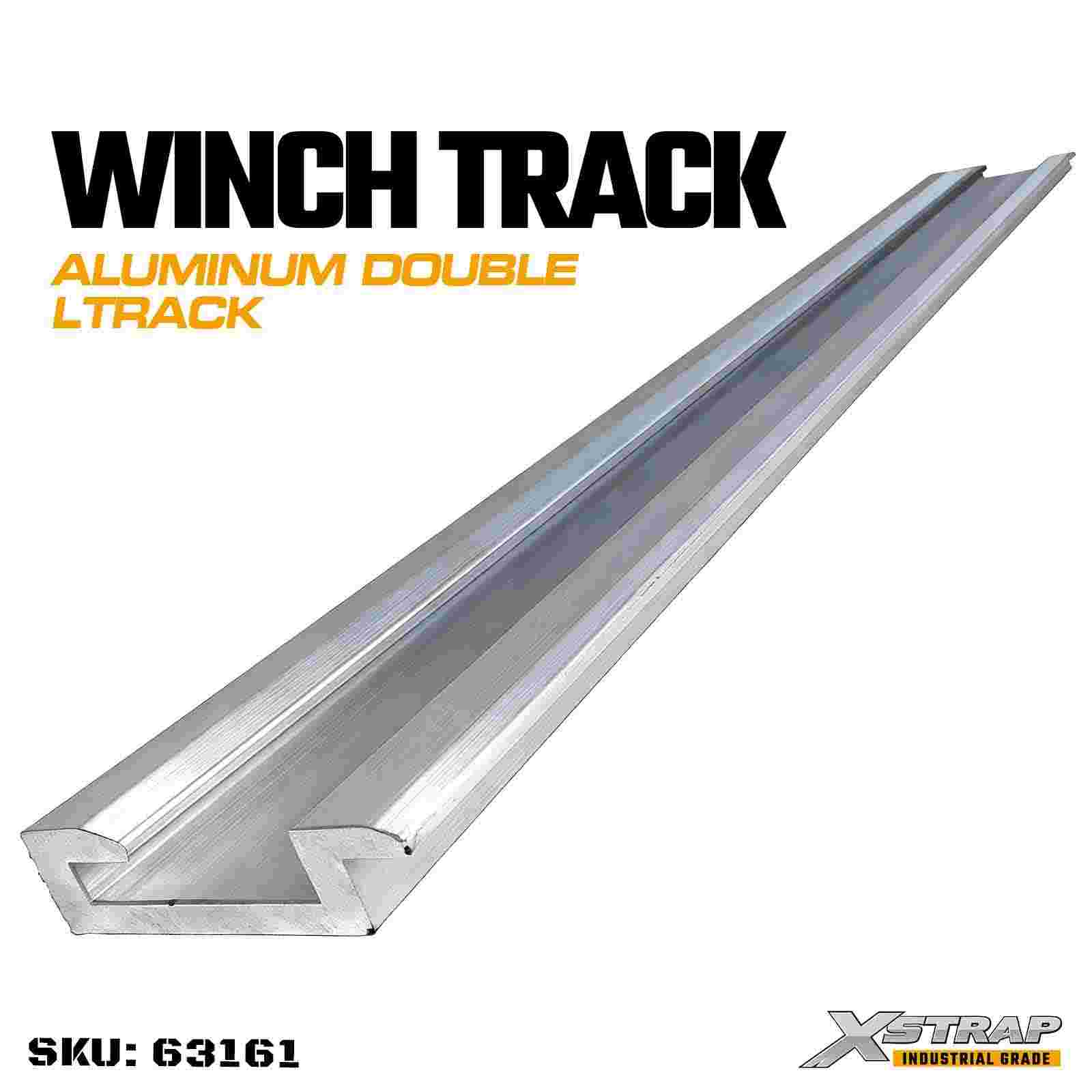 Xstrap 63161 Aluminum Double L Track (10 ft) For Low-Profile Double-L Slider Winches Weld-On Mount