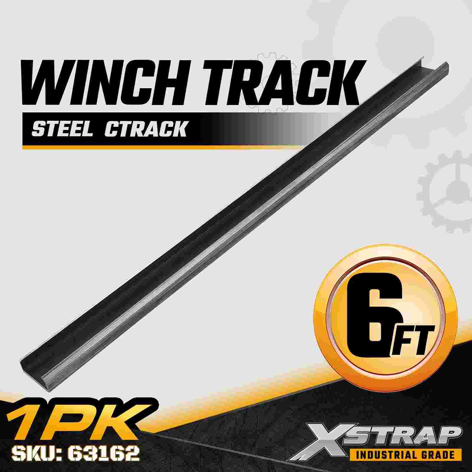 Xstrap 63162 Steel C Track 6ft Heavy-Duty 1/4