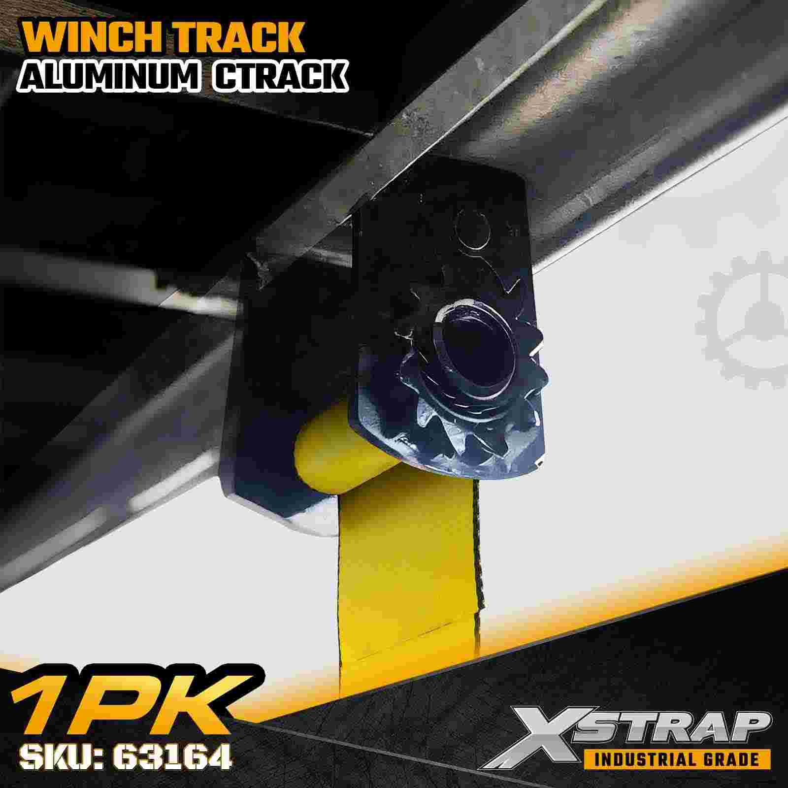 Xstrap 63164 Aluminum C Track 6ft High-Strength Aluminum Extrusion Weld-On Mount for Sliding Winches