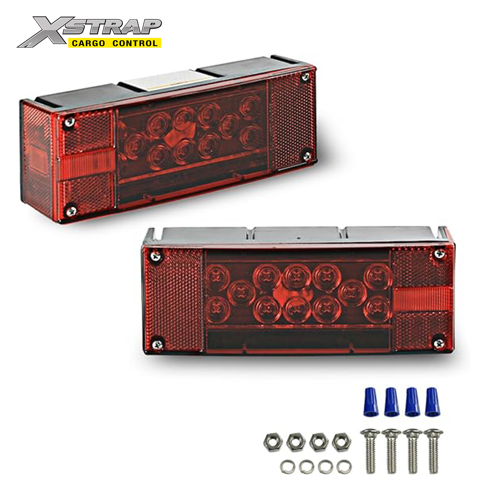 Xstrap 49161 2PCS 12V LED Submersible Low Profile Rectangular Trailer Lights