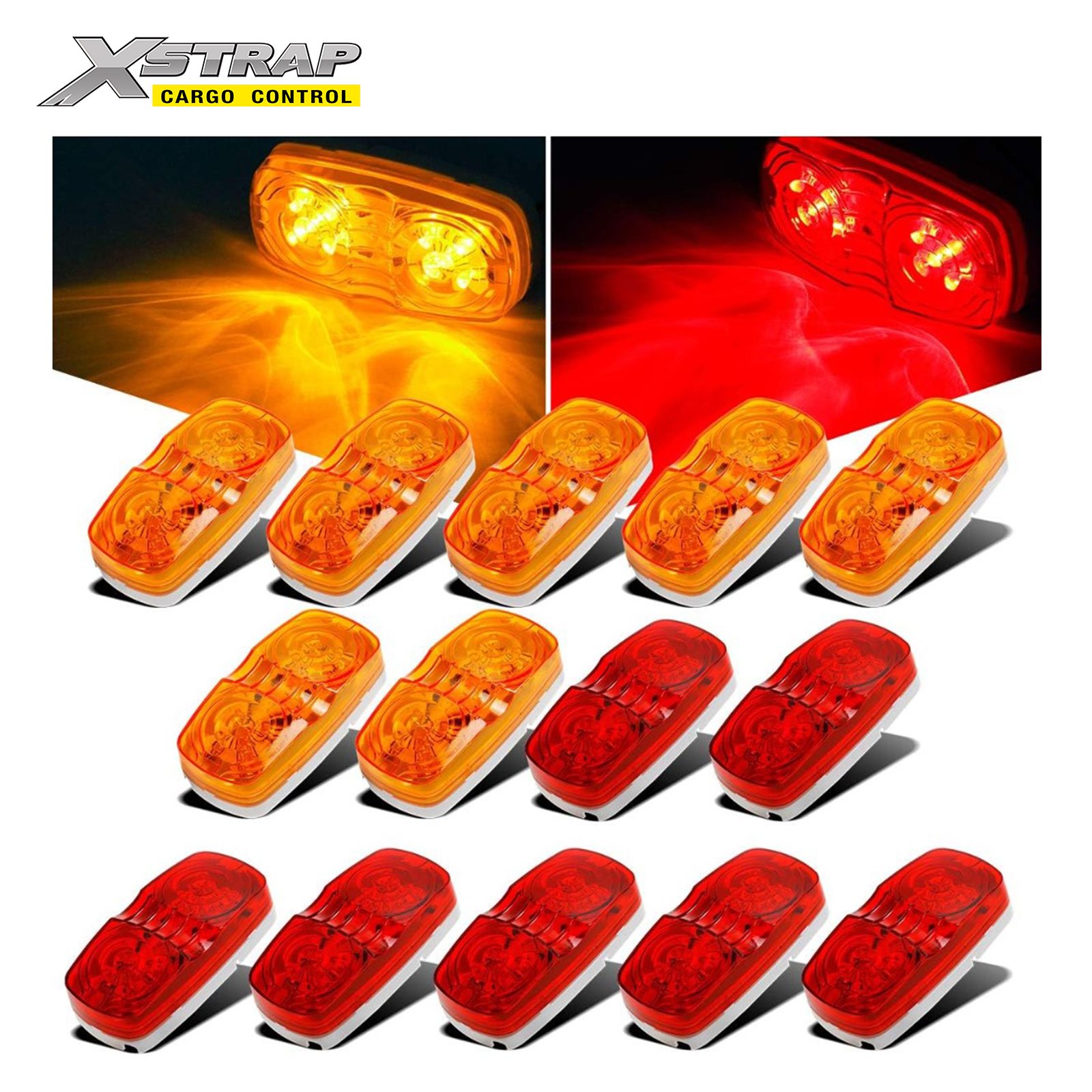 Xstrap 49434 14x Trailer RV Marker LED Light Double