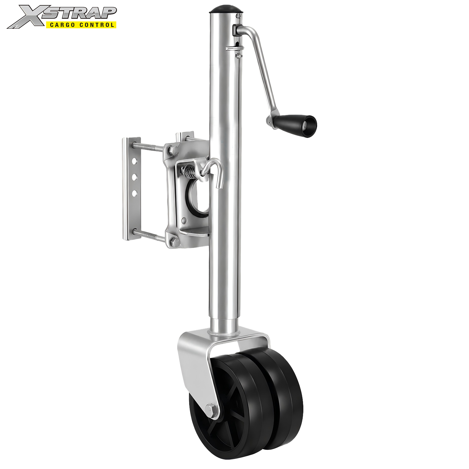 Xstrap 45179 Heavy Duty Swivel Boat Trailer Jack with 2 PP Single Wheels 2000 SWL