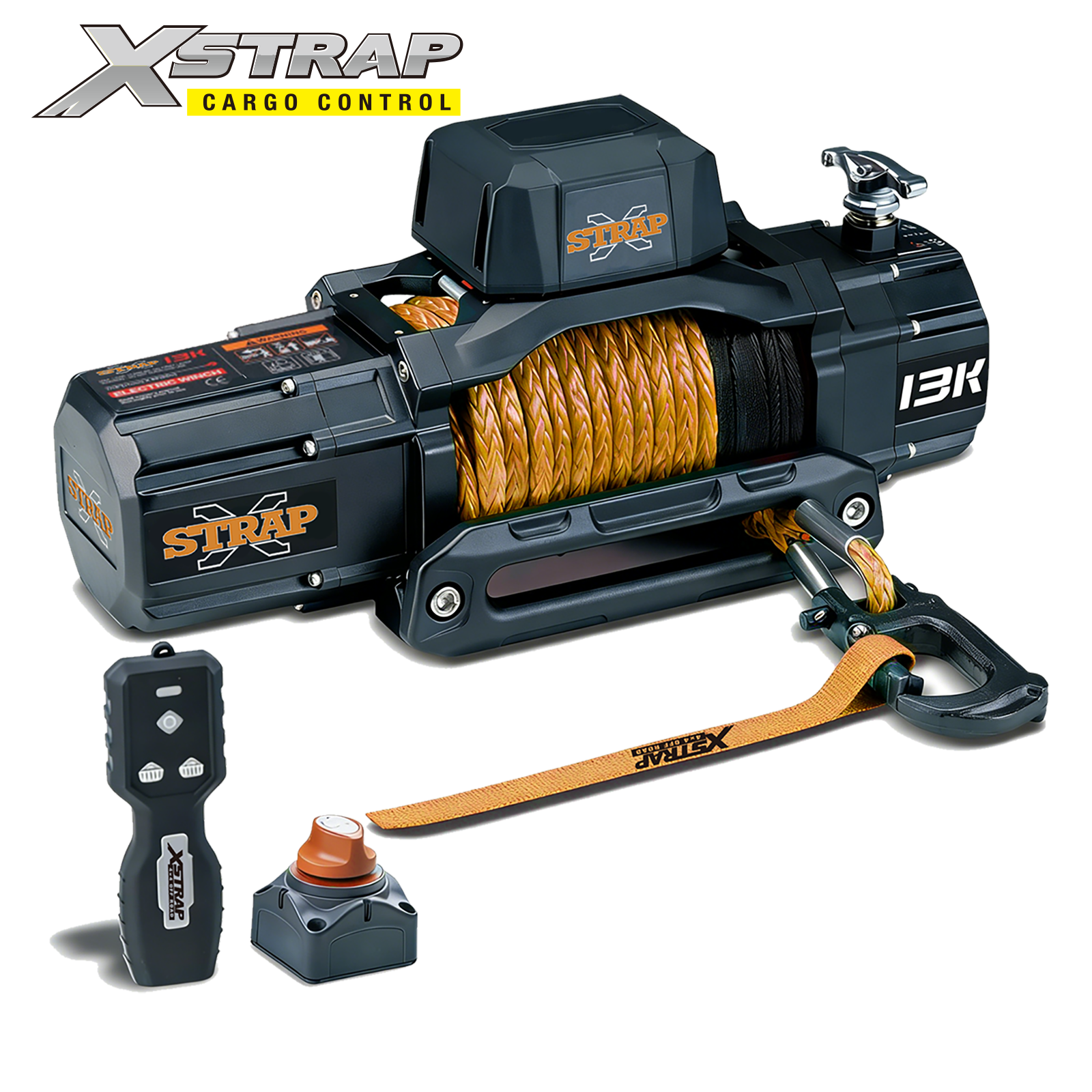 Xstrap 47206 13500-LB NEW Waterproof Synthetic Rope Winch