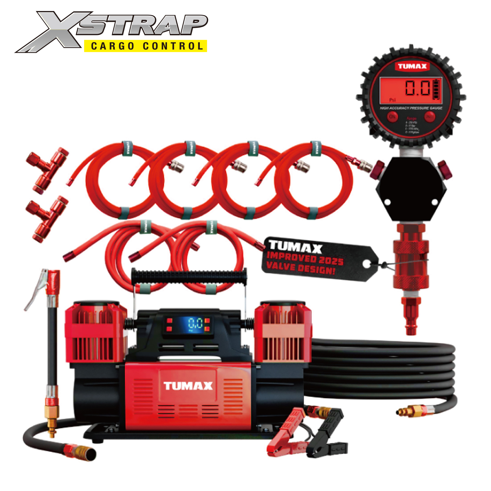 Xstrap 42120 Dual Tire Air Compressor with 4 Tire Inflation/Deflation System