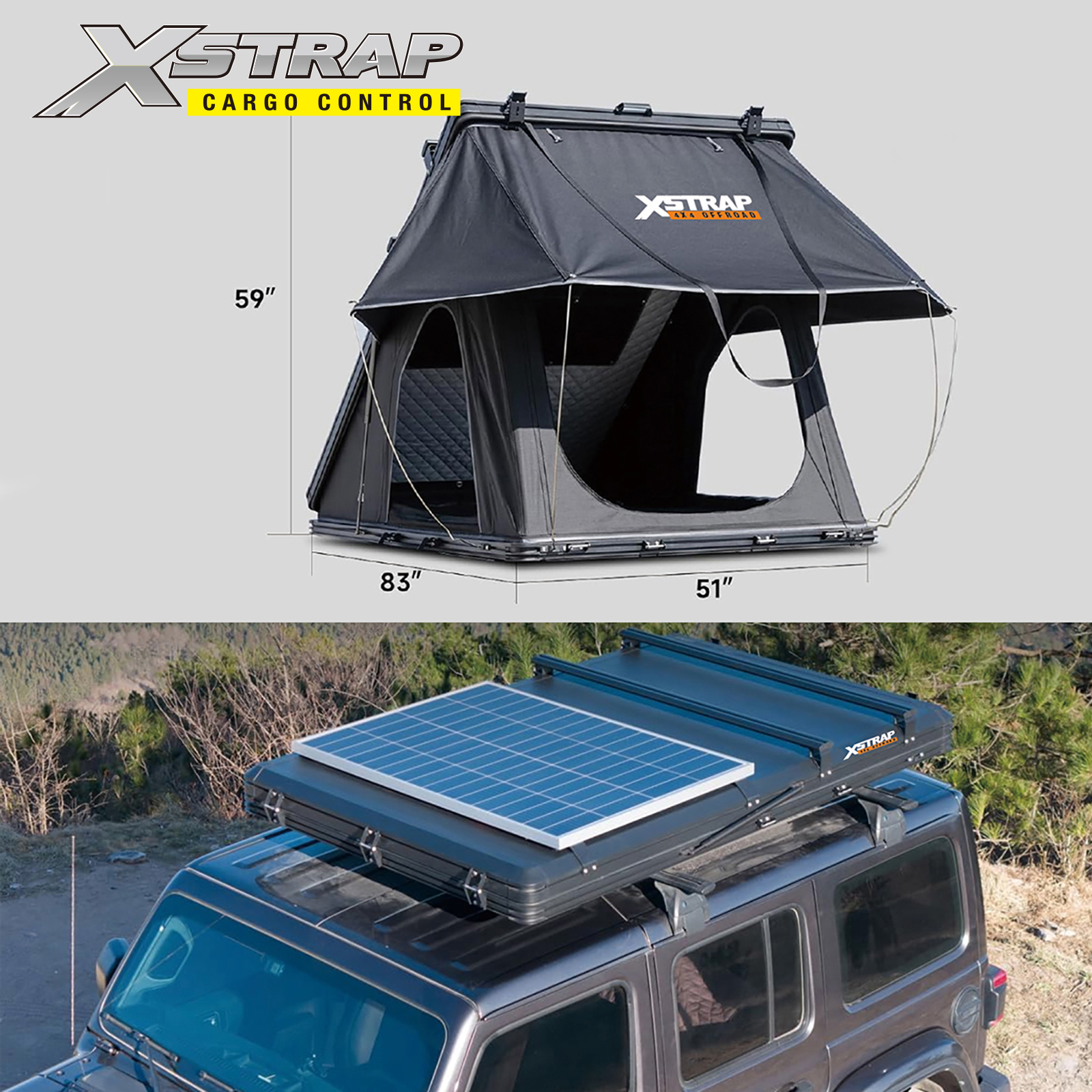 Xstrap 44500 Aluminum Shell Roof Top Tent