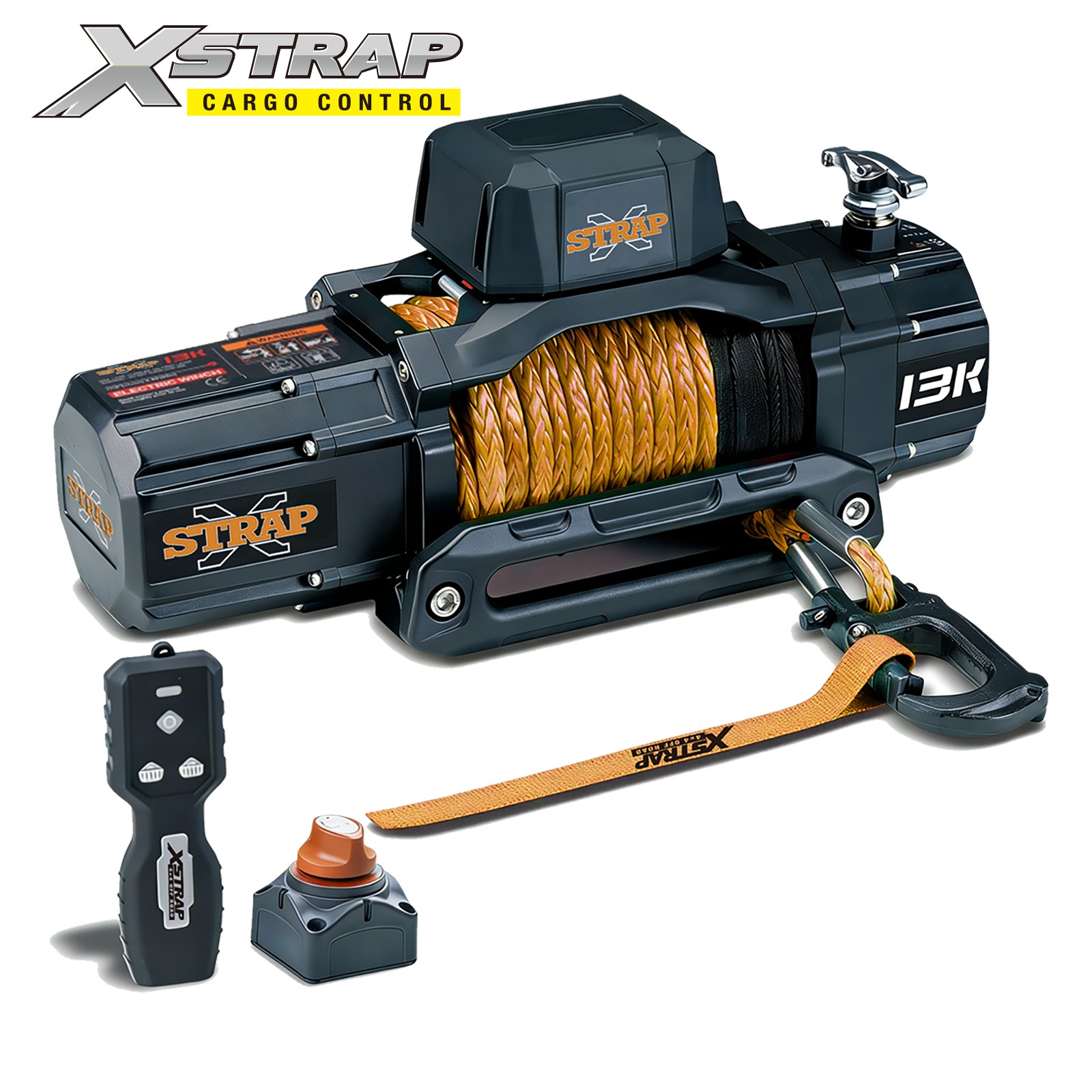 Xstrap 47206 13500-LB NEW Waterproof Synthetic Rope Winch