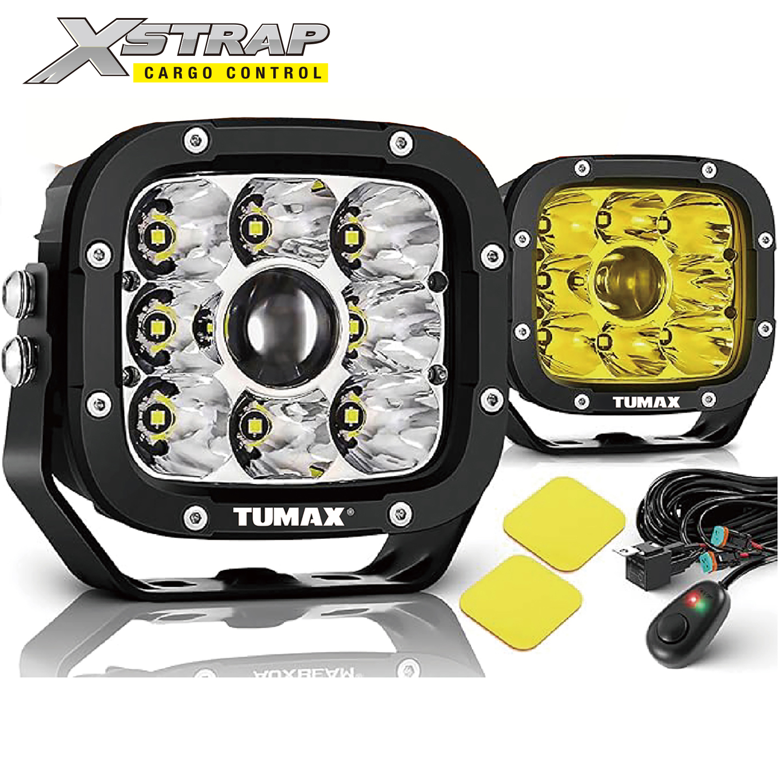 Xstrap 49209 5 Inch 110W Square LED Pod Lights